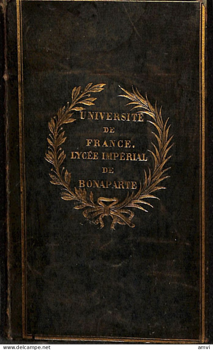 S01 -Reliures Au Fer Du Lycée Impérial De Bonaparte Sur Gesner, Oeuvres, 1824 In 12° Pl. Veau Bleu époque - Oude Boeken