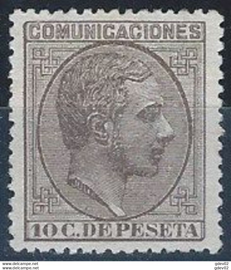 ES192SASG-L4255-TESPTAN.España.Spain. Espagne.REY ALFONSO Xll . 1878.(Ed 192)  Sin  Charnela - Ungebraucht