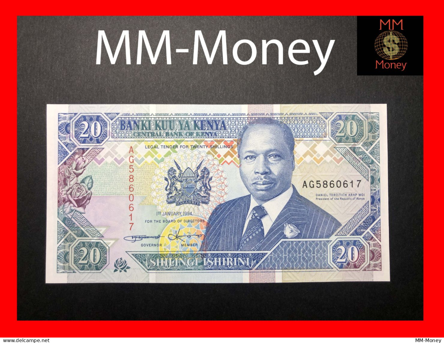 KENYA  20  Shillings  1.1.1994   P.  31 B     UNC - Kenya