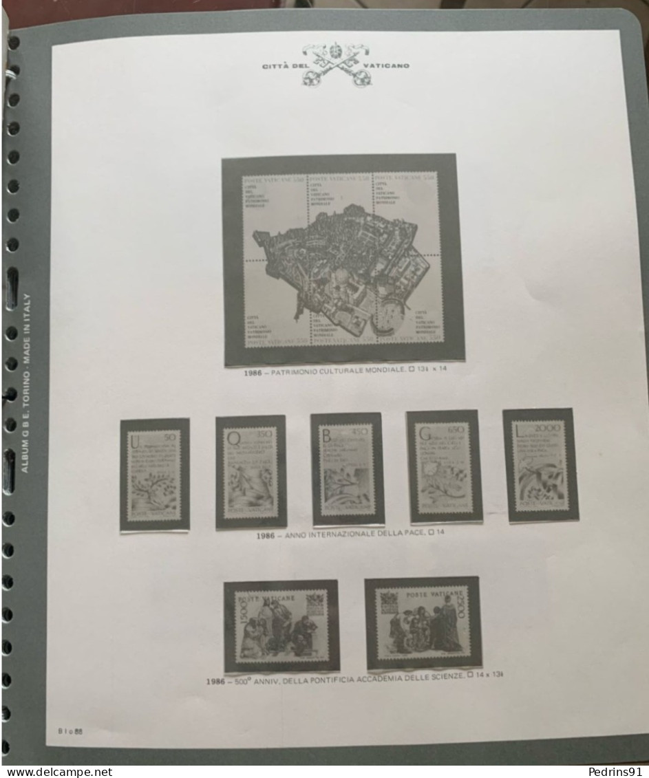 Fogli GBE Usati Vaticano 1986-1999 --- NO Album - Kisten Für Briefmarken