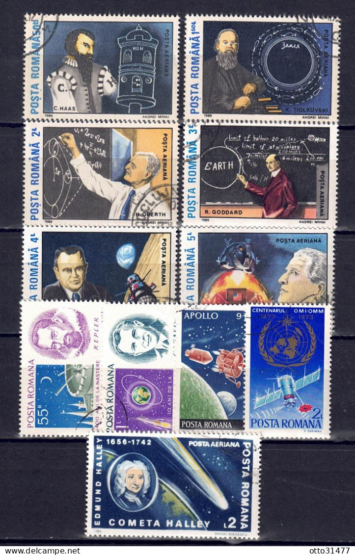 Rumänien 1989 - Weltraumfahrt, Nr. 4575 - 4580 + Restlot, Gestempelt / Used - Used Stamps