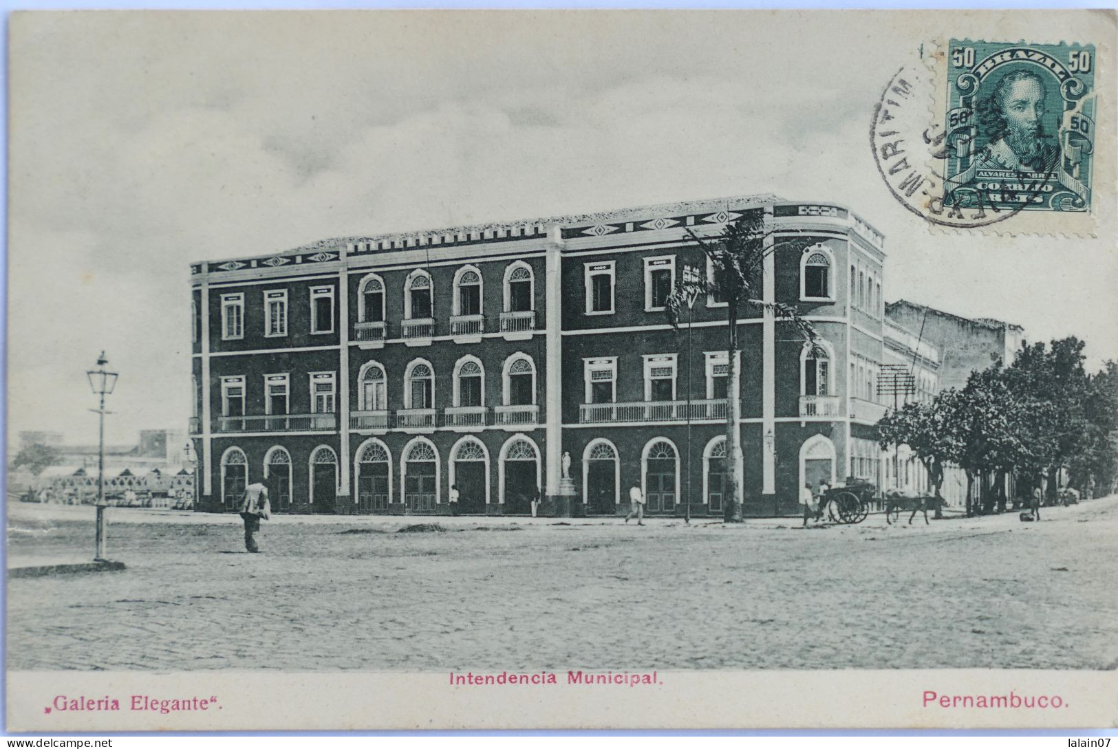C. P. A. : Brasil : Recife : Intendancia Municipal, Pernambuco Timbre En 1909 - Recife