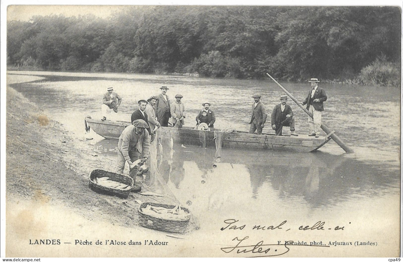 40    LANDES   PECHE   A  L' ALOSE   DANS   L' ADOUR - Altri & Non Classificati