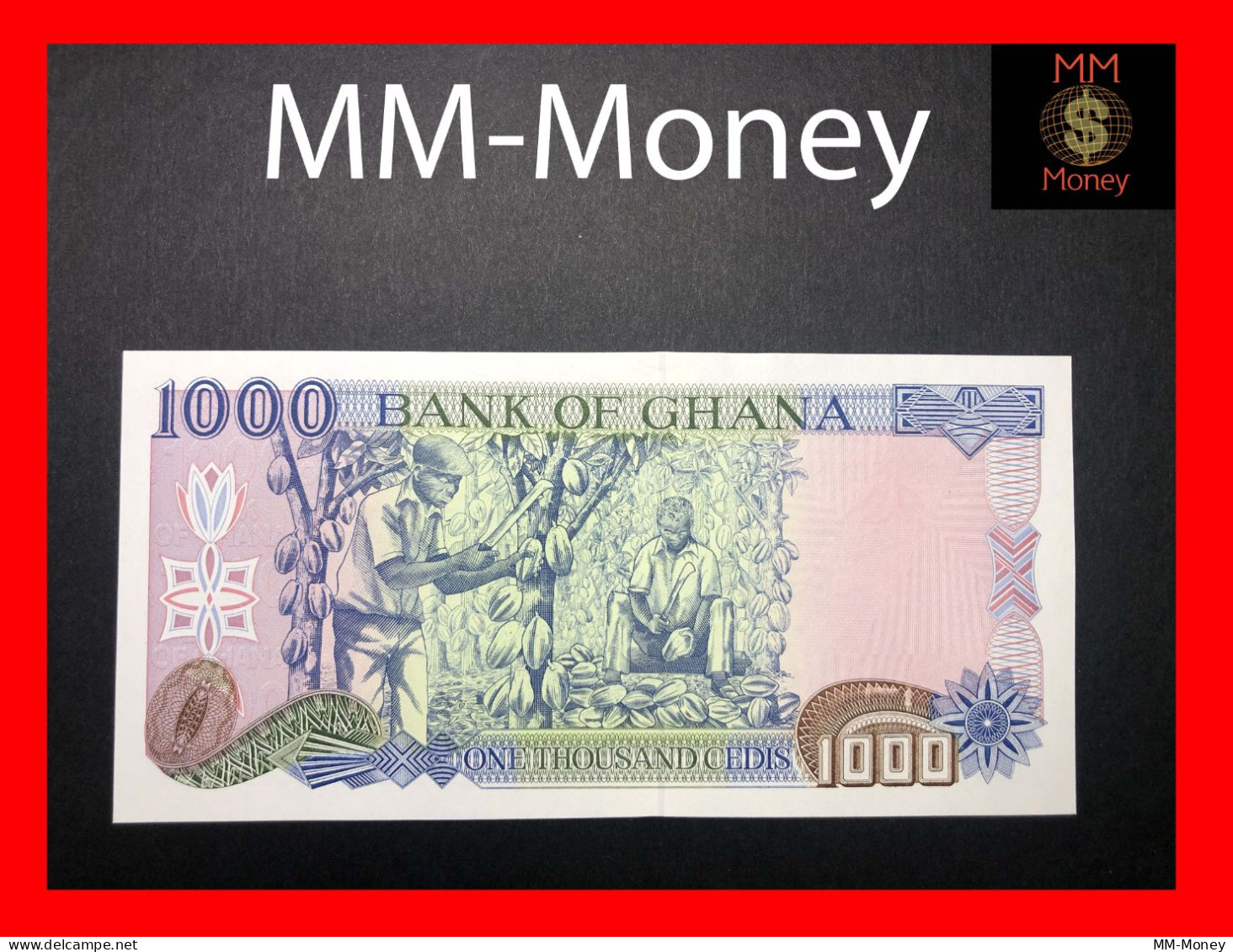 GHANA  1.000  1000 Cedis  23.2.1996   P.  29  *mm. 163 X 79*    UNC - Ghana