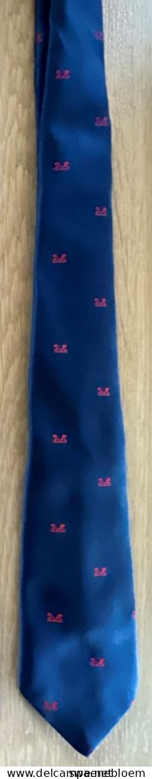 NL.- STROPDAS MET LOGO M, - EMBLEM AMSTERDAM PORT - Necktie - Cravate - Kravate - Ties. - Cravatte