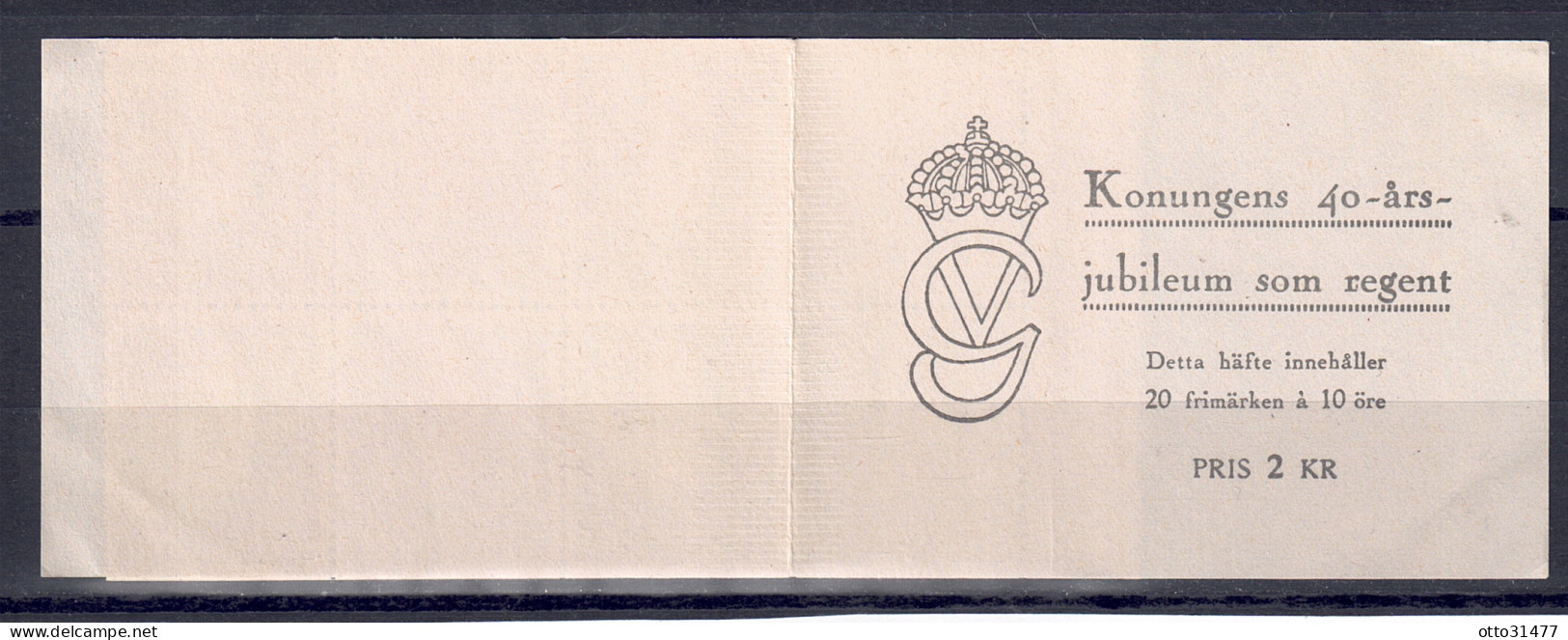 Schweden 1947 - Regierungsjubiläum, MH Mit 20 X 329 D, Postfrisch ** / MNH - 1904-50