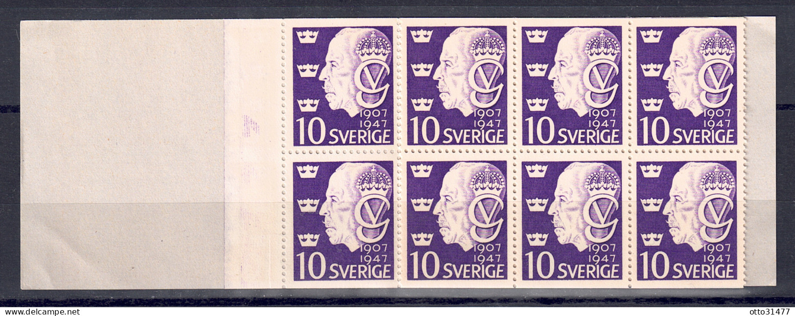 Schweden 1947 - Regierungsjubiläum, MH Mit 20 X 329 D, Postfrisch ** / MNH - 1904-50