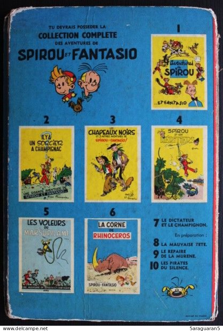 BD SPIROU ET FANTASIO - 7 - Le Dictateur Et Le Champignon - EO Française 1956 - Spirou Et Fantasio