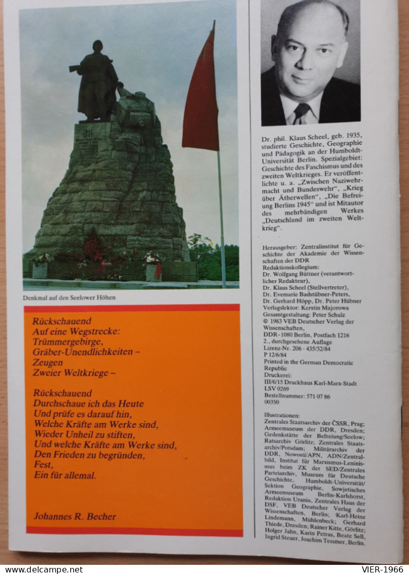 Illustrierte Historische Hefte 30 - Haptstoßrichtung Berlin, DDR 1983 - 5. Guerre Mondiali