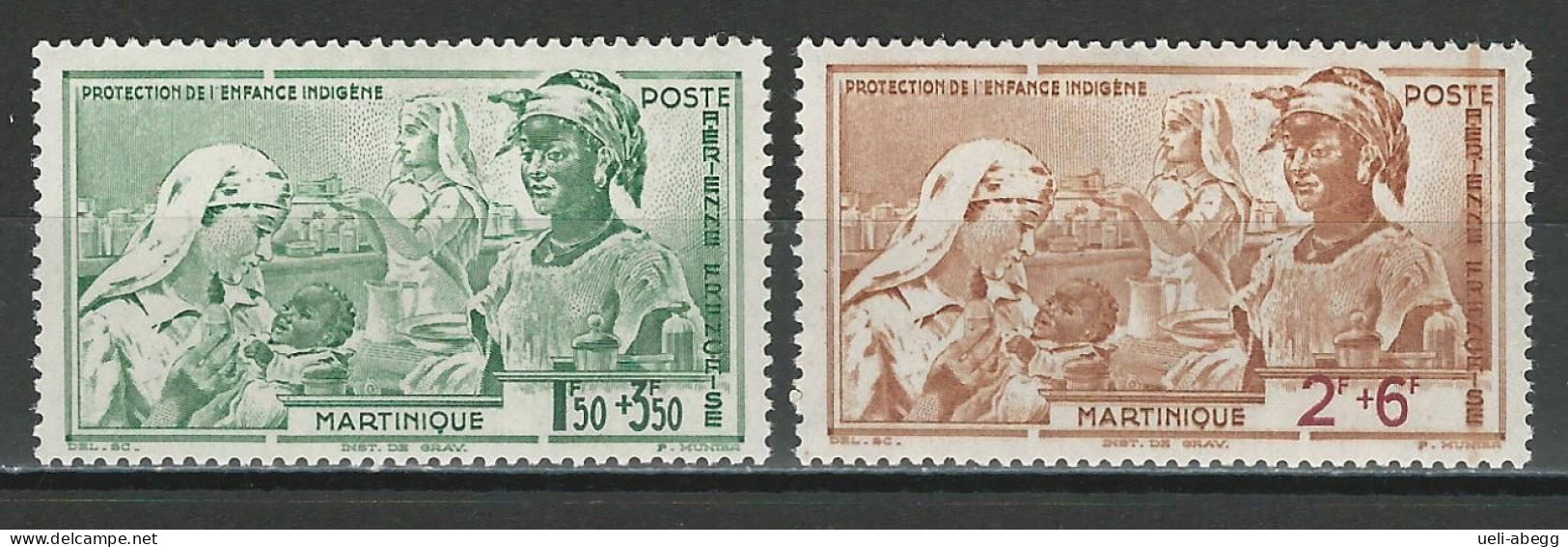 Martinique Yv. PA1-2, Mi 197-98 * - Airmail