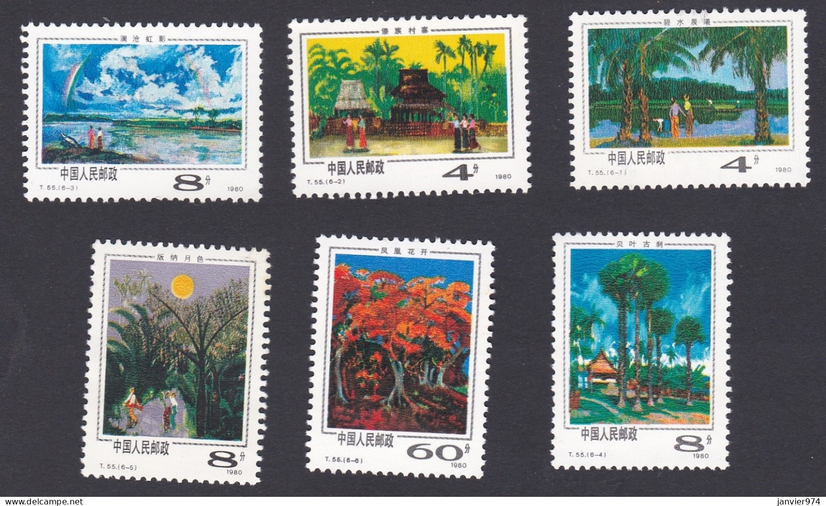 Chine 1981. Scènes De Xishuang Bana,  La Serie Complète , 6 Timbres Neufs  ,  Scan Recto Verso . - Unused Stamps