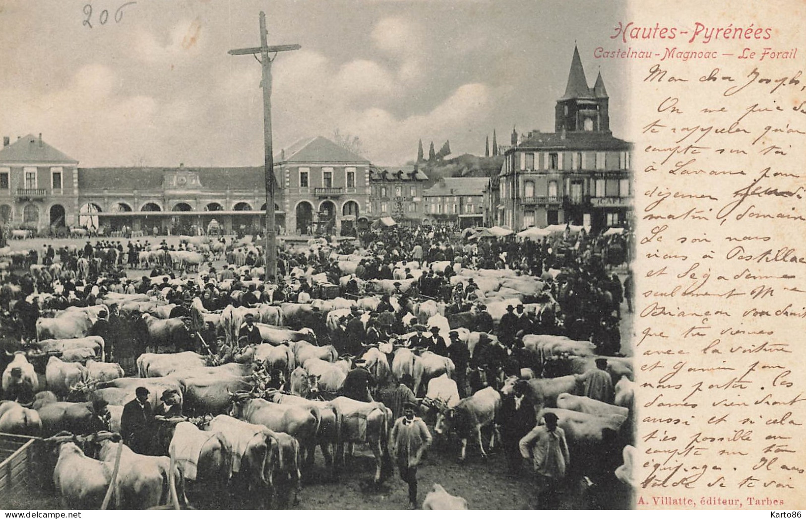 Castelnau Magnoac * 1904 * Le Foirail * Marché Aux Bestiaux Foire - Castelnau Magnoac