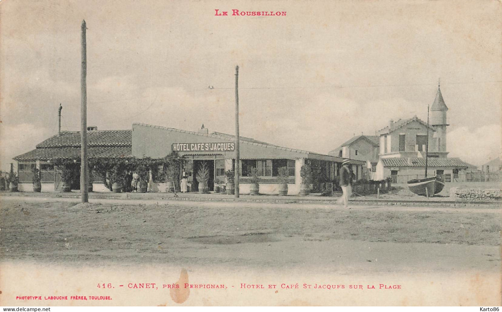 Canet * Hôtel Et Café ST JACQUES Sur La Plage * Villageois - Canet En Roussillon