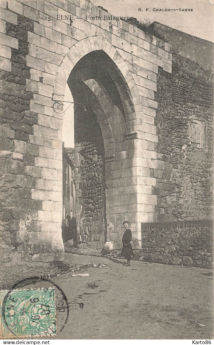 Elne * 1907 * Route Et Porte Balaguer * Enfants Villageois - Elne