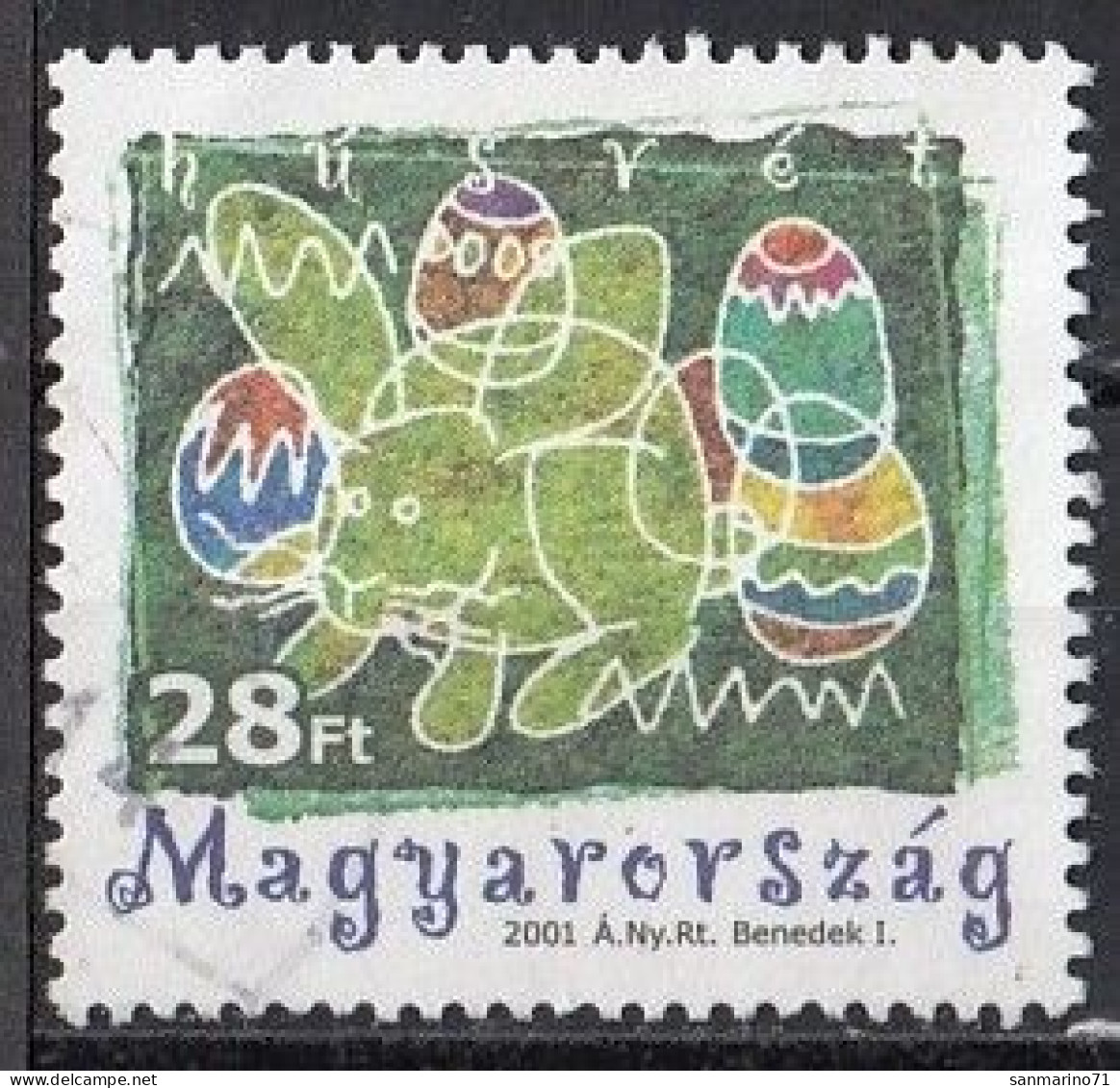 HUNGARY 4656,used,Easter 2001 - Usado