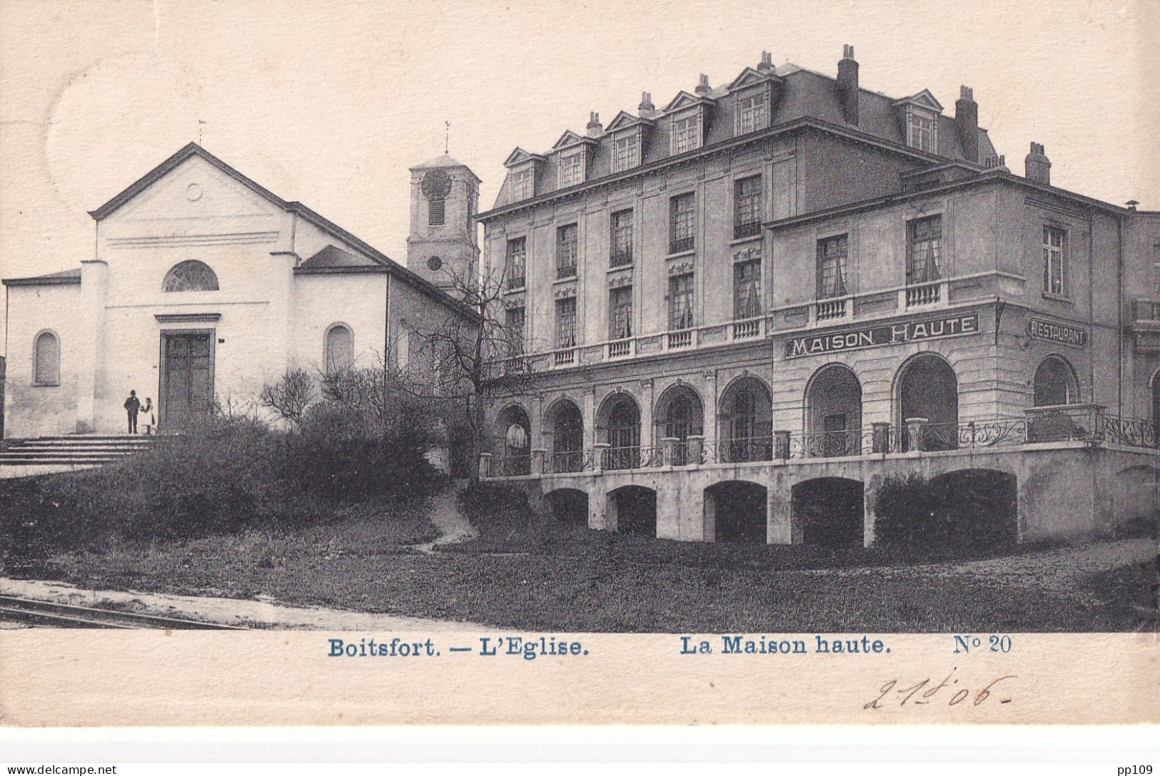 CP BOITSFORT L'église La Maison Haute 1906 - Watermael-Boitsfort - Watermaal-Bosvoorde