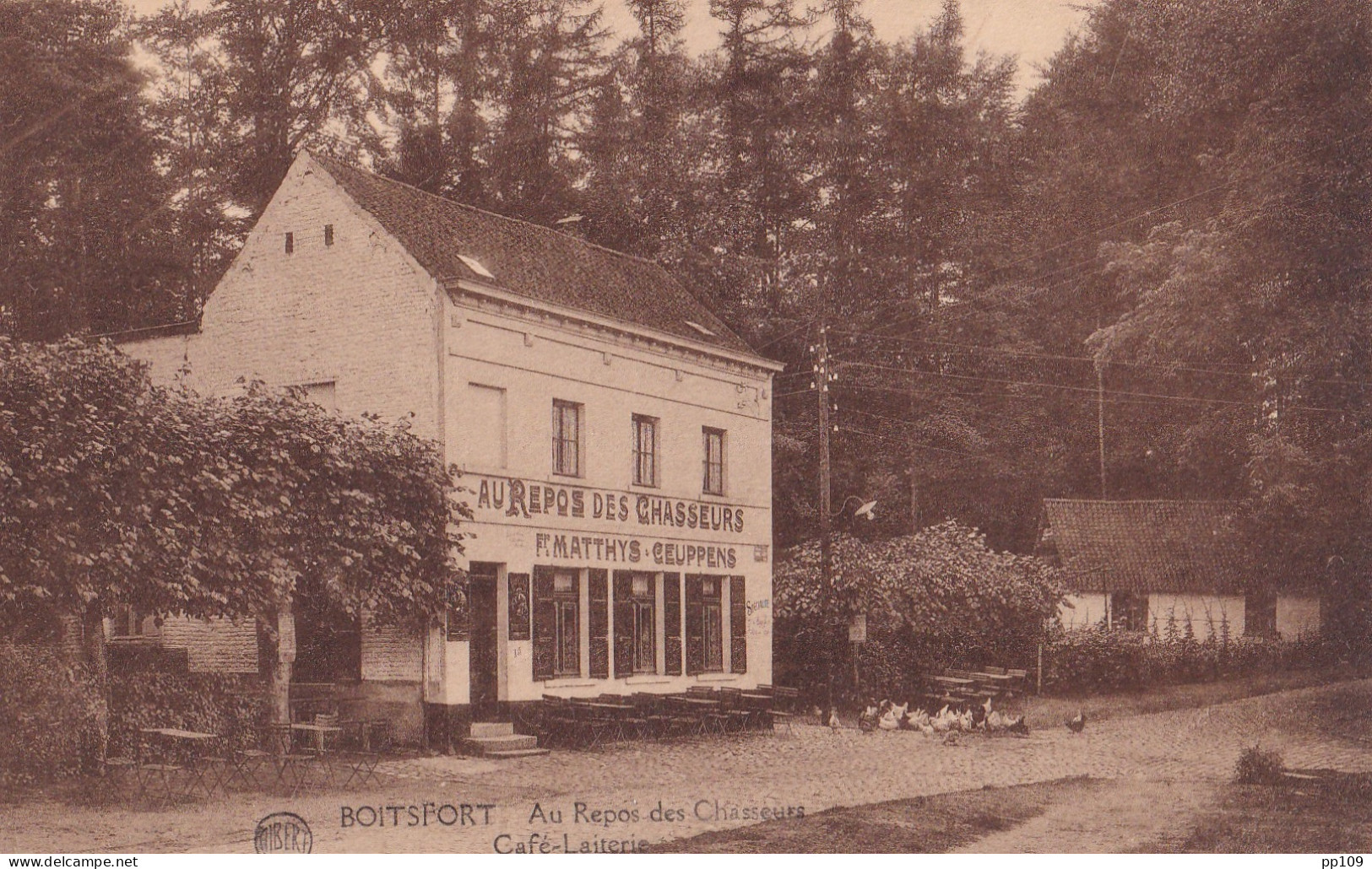  CP BOITSFORT Au Repos Des Chaseurs Café Laiterie Prop. Matthys, Ceuppens  Superbe - Watermael-Boitsfort - Watermaal-Bosvoorde