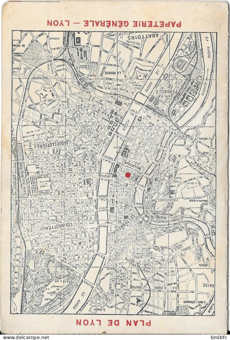 Calendrier De 1914 De La PAPETERIE GÉNÉRALE René Chapard - 94, Rue De L'Hôtel De Ville LYON Avec Plan De LYON - Petit Format : 1901-20