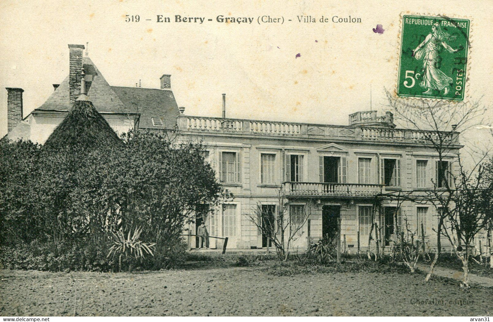 GRACAY - VILLA De COULON  En 1912  - - Graçay