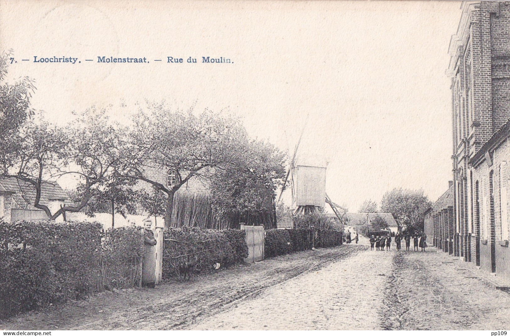 CP LOOCHRISTY Molenstraat Rue Du Moulin  1908  - Lochristi