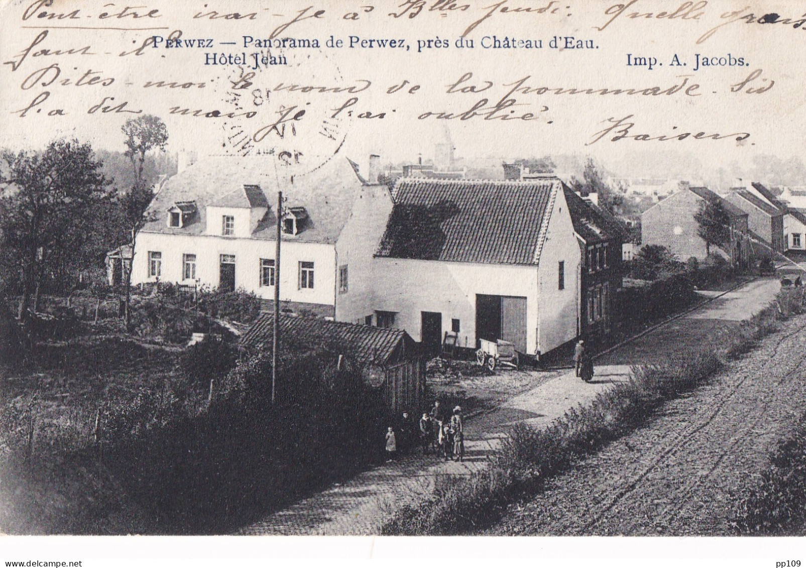 Ancienne CP  PERWEZ Panorama Près Du Château D'eau  - Perwez