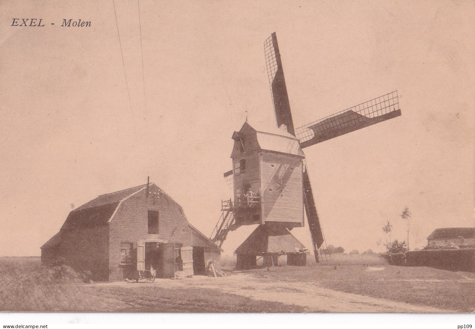 Oude Postkaart HECHTEL EXEL  Molen  - Hechtel-Eksel
