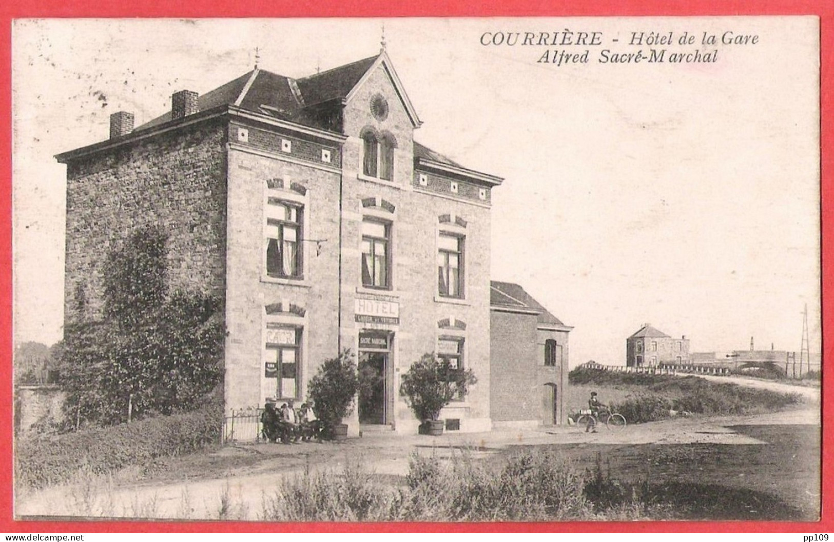 PK CP COURRIERE  Hotel De La Gare Alfred Sacré Marchal - Assesse
