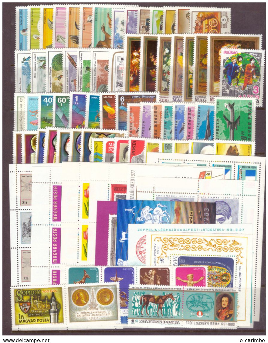 Hungary 1977 Complete Year All Sets And S/S MNH** - Années Complètes