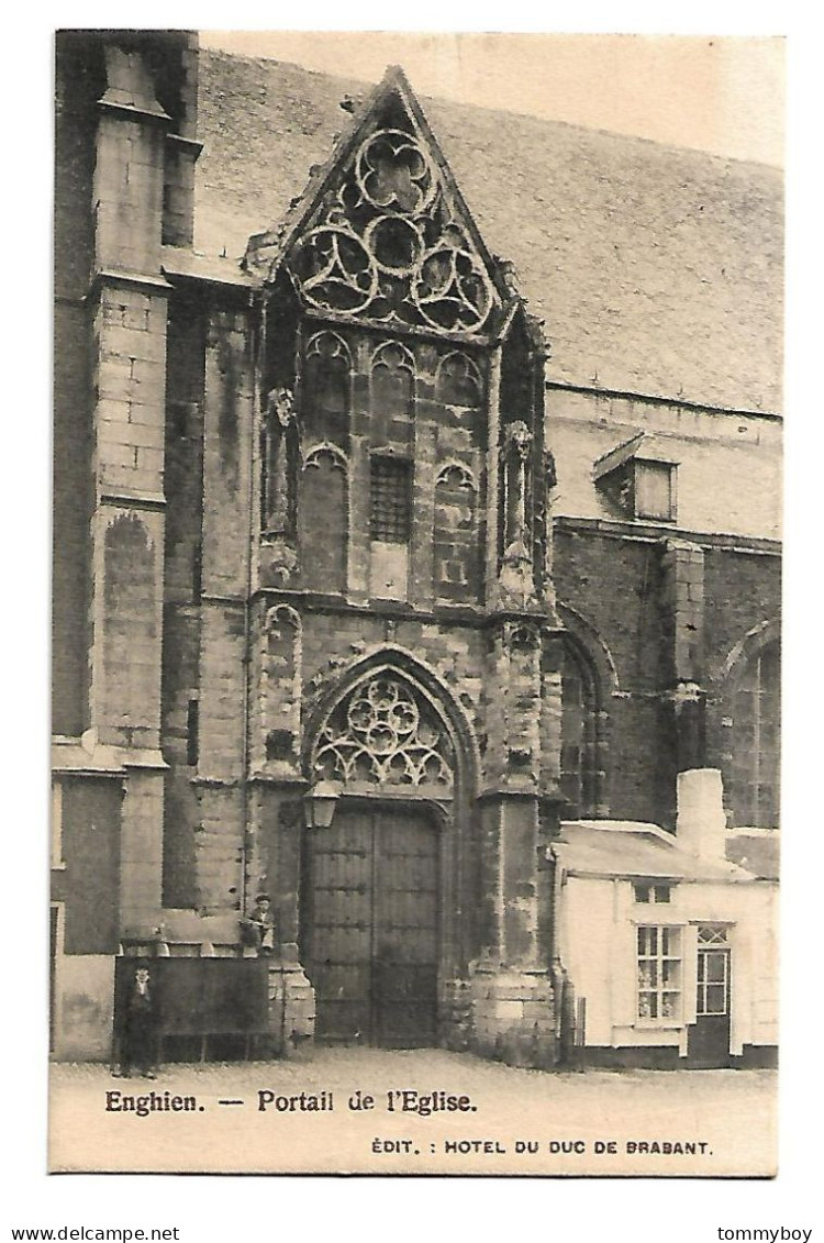 CPA  Enghien - Portail De L'Eglise - Enghien - Edingen