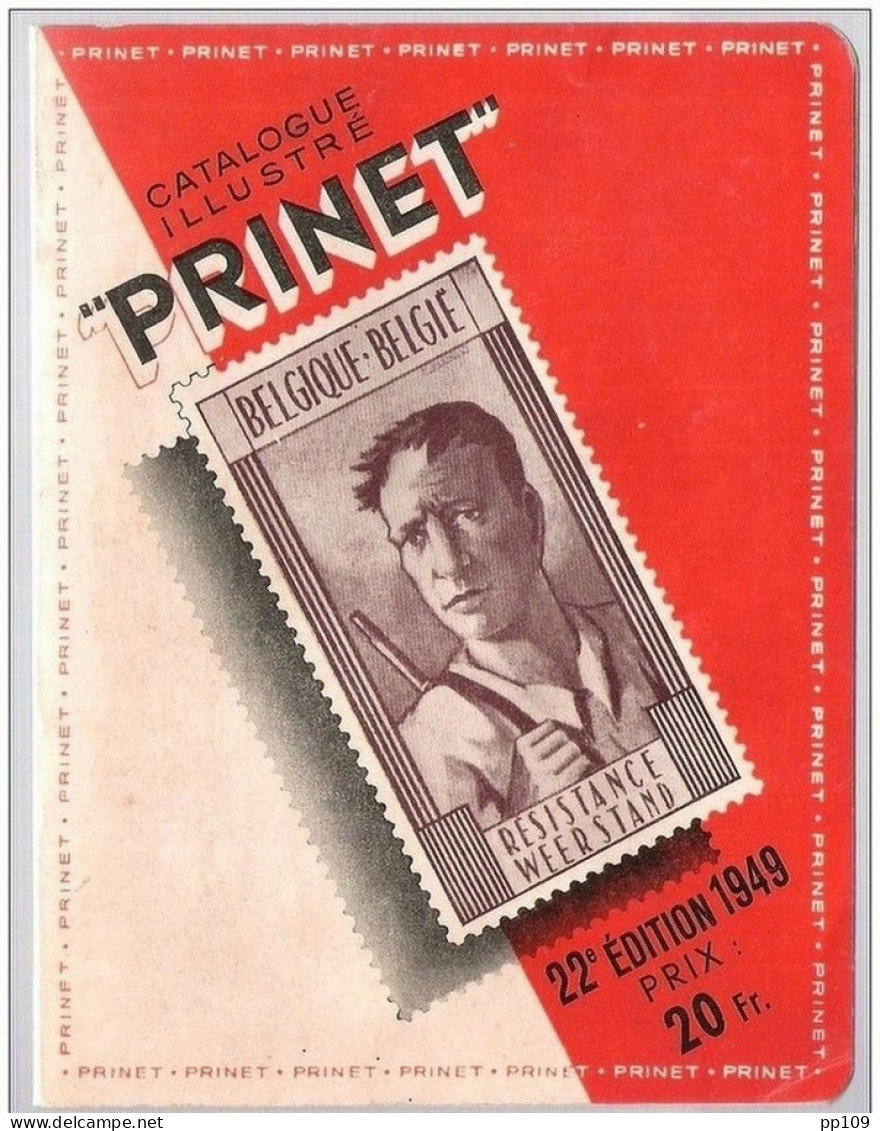 Catalogue Illustré Avec  Cotations : BELGIQUE -  PRINET  22ème édition 1949 - 72 Pages - Bon état - Bélgica