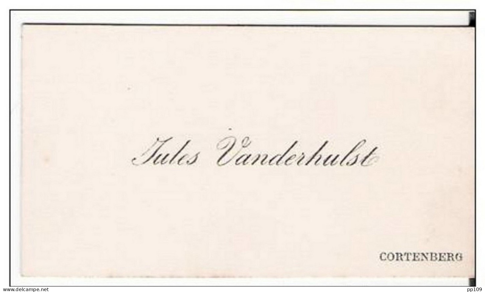 Carte De  Visite Ancienne/oude Visitekaartje :Jules Vanderhuslt Te Cortenberg - Cartes De Visite