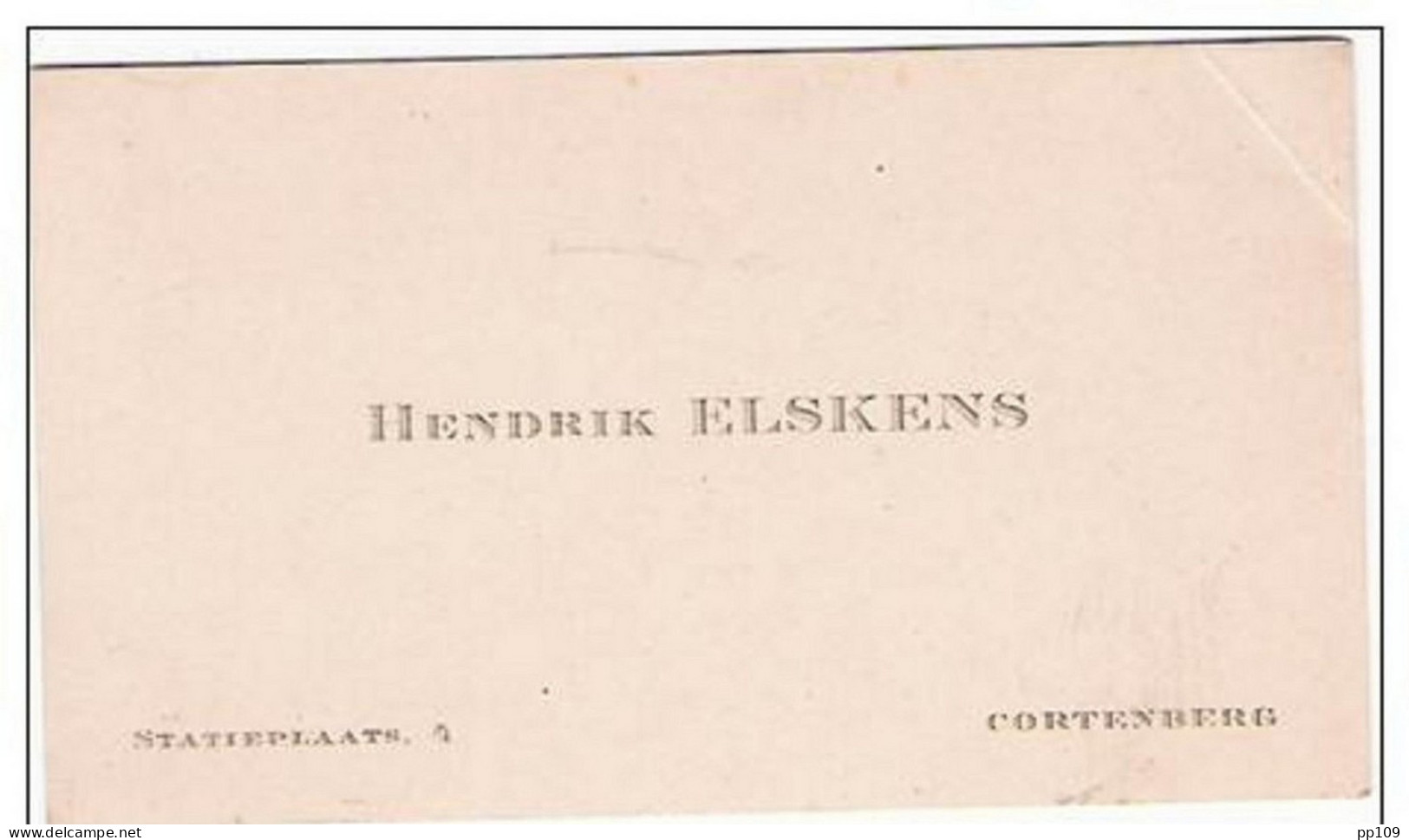 Carte De  Visite Ancienne/oude Visitekaartje : Hendrik Elskens, Statieplaats, 4 Te Cortenberg / Kortenberg - Cartes De Visite