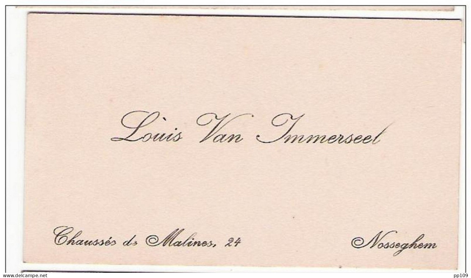 Ancienne Carte De Visite : Louis Van Immerseel - Chaussée De Malines, 24 Te NOSSEGHEM / NOSSEGEM - Cartes De Visite