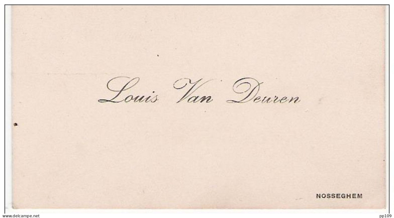 Ancienne Carte De Visite : Louis Van Deuren  Te NOSSEGHEM / NOSSEGEM - Cartes De Visite