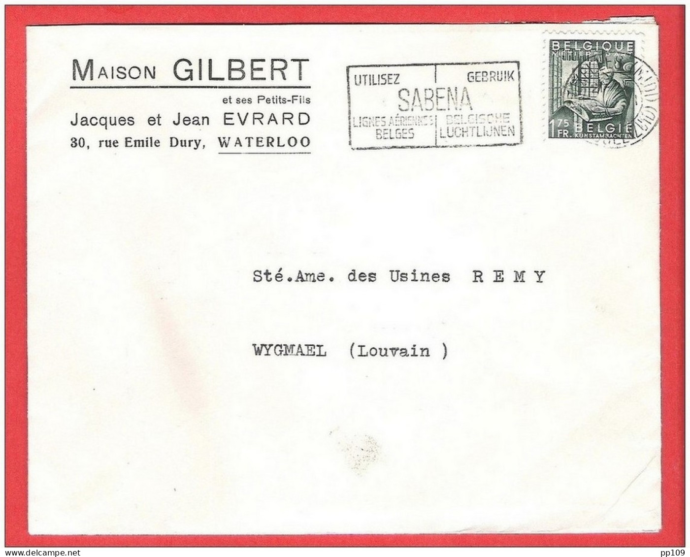 TP Exportation Sur L Publicitaire IMaison GILBERT Jacques Et Jean EVRARD 30, Rue Emile Dury à WATERLOO - 1948 Exportation
