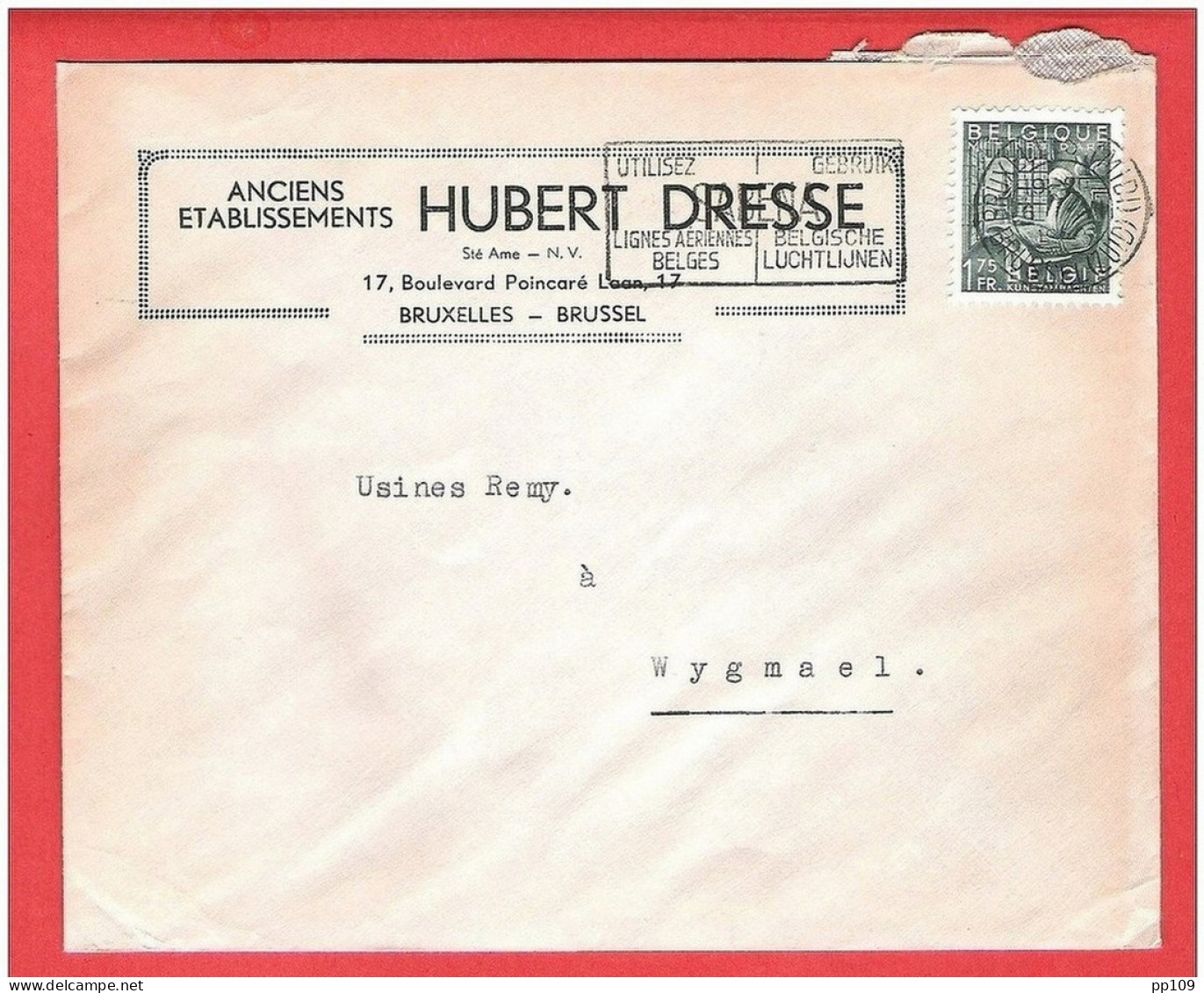 TP Exportation Sur L Publicitaire HUBERT DRESSE 17 Bvd Poincaré 17 à BRUXELLES - 1948 Exportation