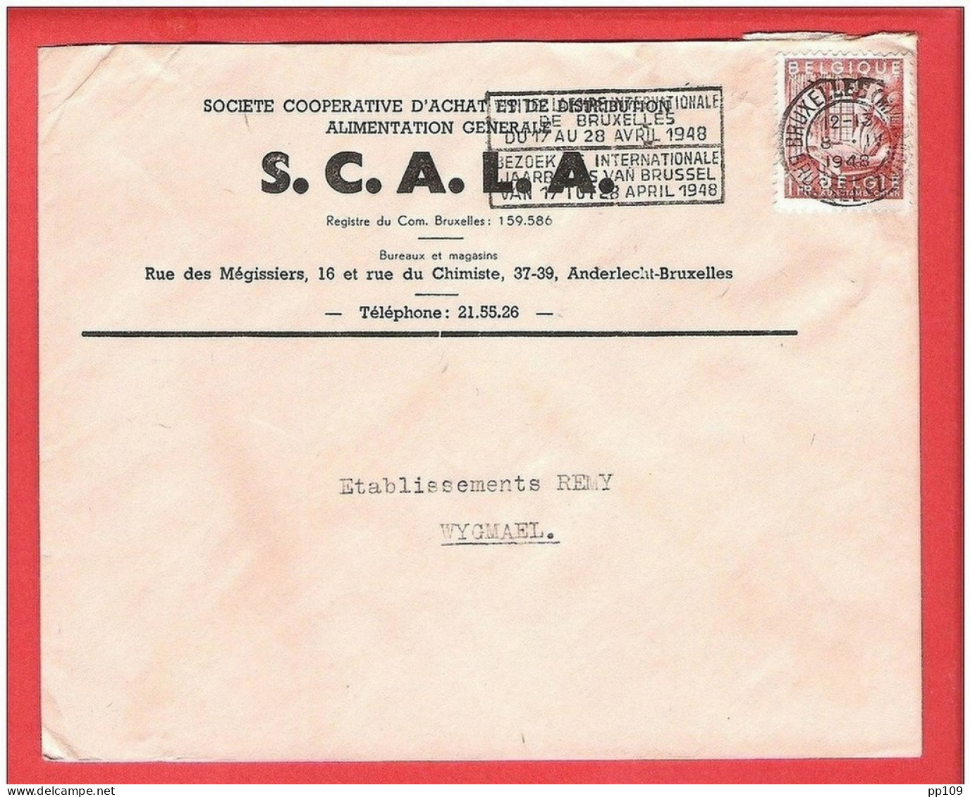 TP Exportation Sur L Publicitaire  S.C.A.L.A. Rue Des Mégissiers 16 Et Rue Du Chimiste, 37-39 à ANDERLECHT - 1948 Exportation