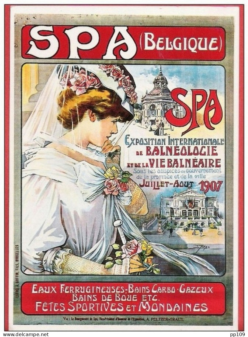 SPA Reproduction D'une Affiche Ancienne Exposition Internationale De Balneologie Et De La Vie Balnéaire 1907 - Spa