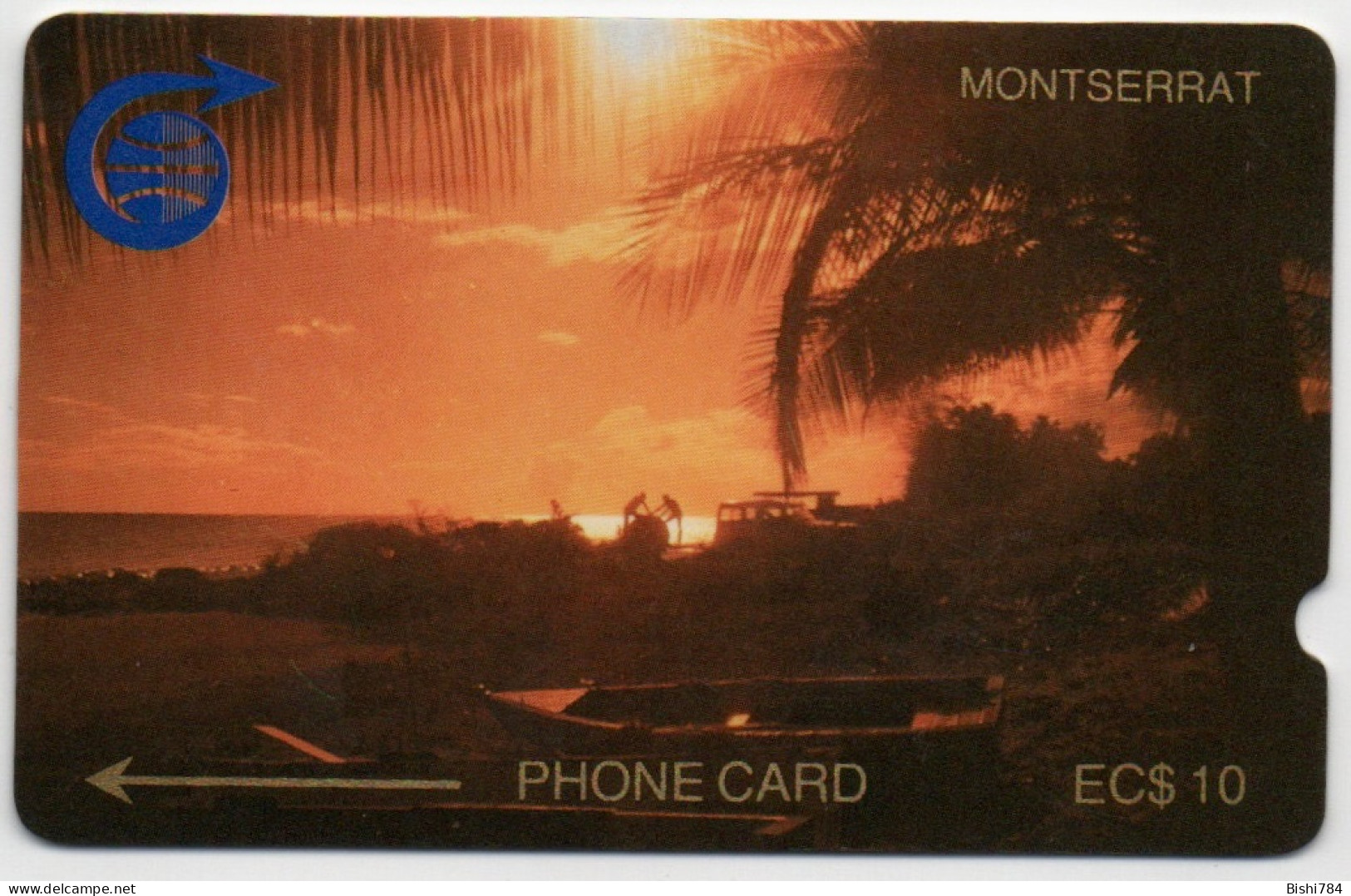 Montserrat - Sunset $10 (DEEP Notch) - 1CMTB - Montserrat