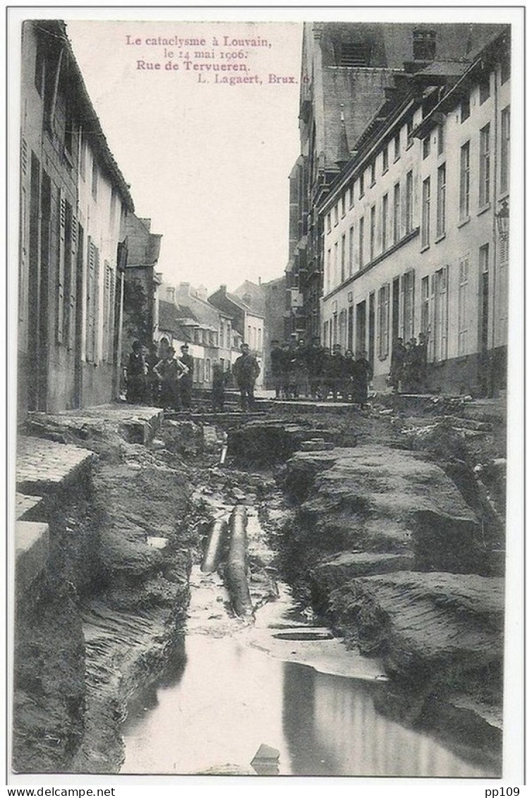 PK LEUVEN LOUVAIN  (état Excellent - Carte  Non Utilisée) Cataclysme 14 Mai 1906  Rue De Tervueren - Leuven