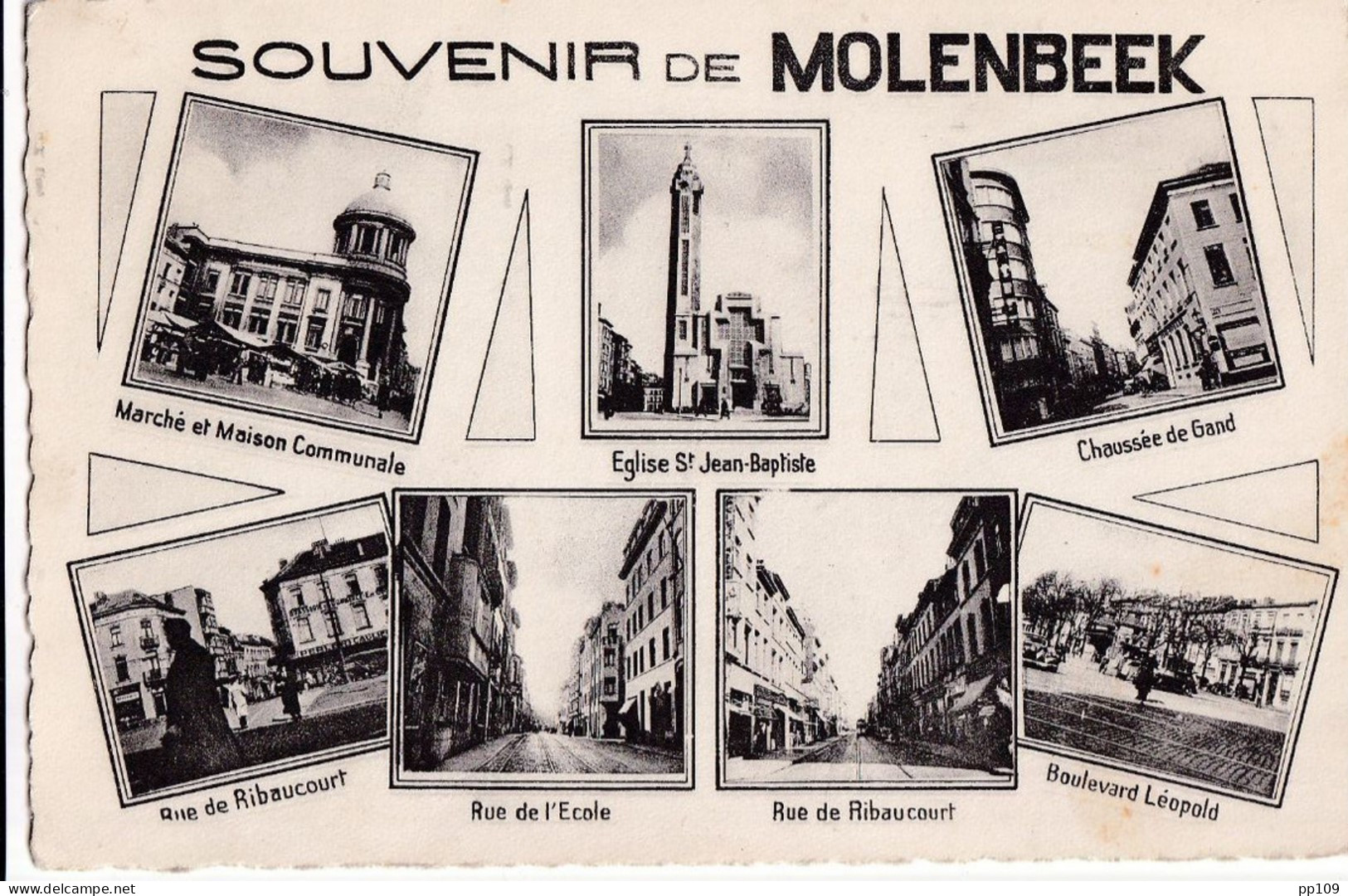 MOLENBEEK BRUXELLES  Souvenir Marché Rue De L'école Rue De Ribaucourt,... - Molenbeek-St-Jean - St-Jans-Molenbeek