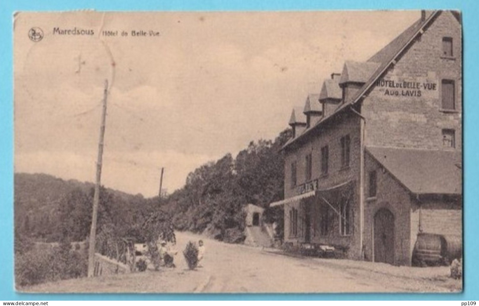 MAREDSOUS CP Hôtel De Belle Vue Aug. LAVIS Obl MAREDRET (SOSOY) 14 VII 1924 - Houyet