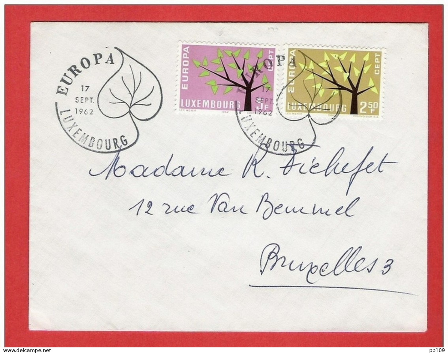 LUXEMBOURG  émission EUROPA Obl 17 Septembre 1962 - Storia Postale