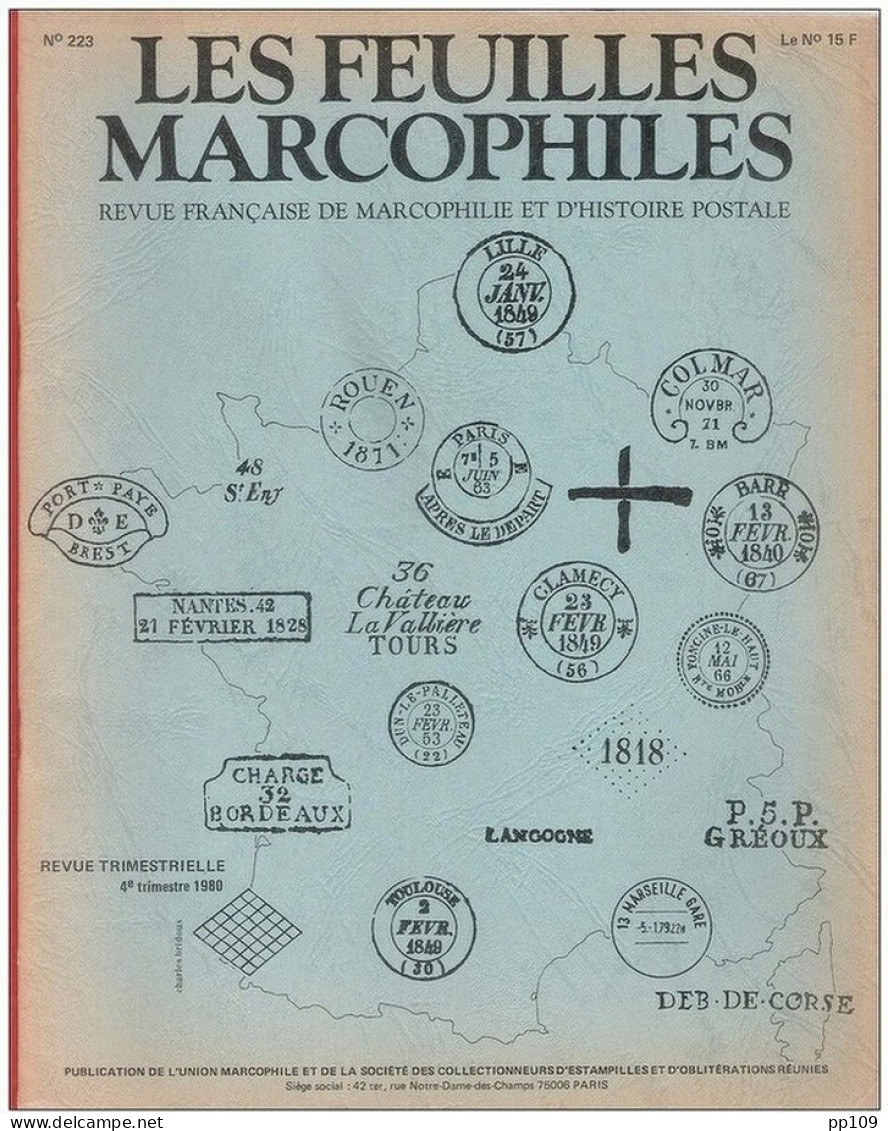 LES FEUILLES MARCOPHILES  - Publication Trimestrielle N°223 - 4ème Trimestre 1980 - Francesi (dal 1941))