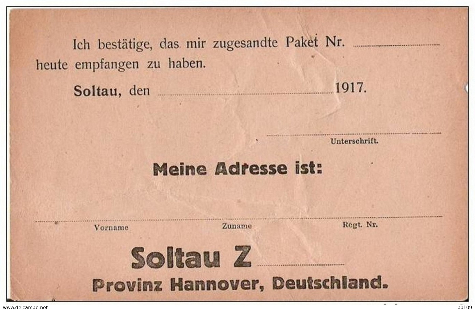 Kriegsgefangenensendung -  PK  - SOLTAU Z (Hannover) Geprüft 92 - Vers Bruxelles (Strombeek) - Prisioneros
