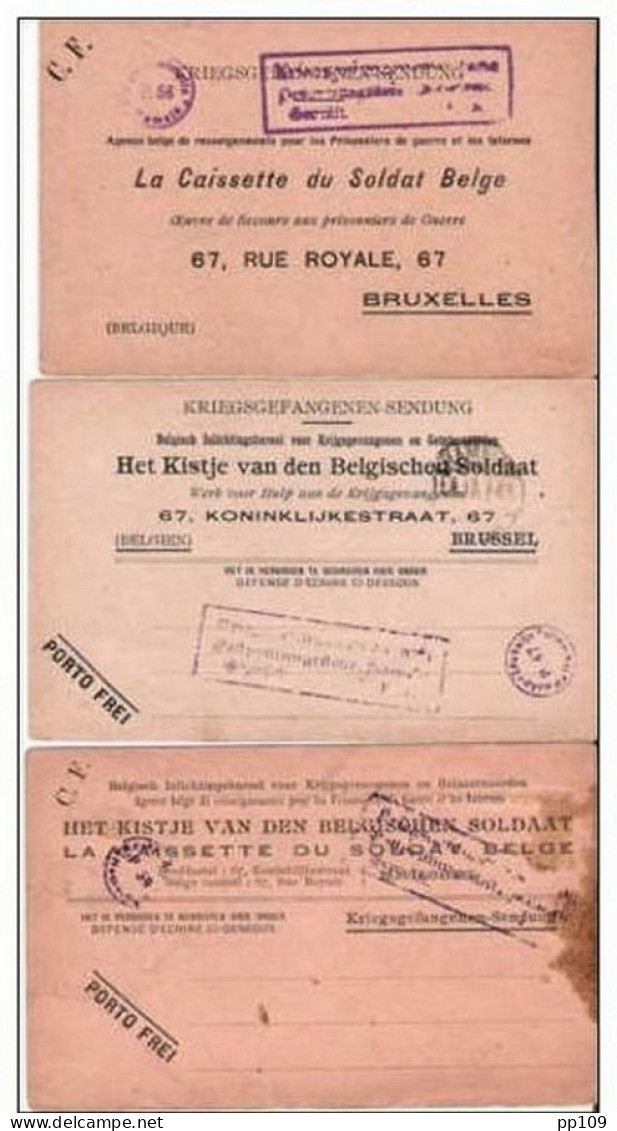 Kriegsgefangenen Sendung : 3 PK Kriegsgefangenenlager HAMELN Juillet 1917, Février Et Juin 18 Geprüft P47, P56 & P 59 - Krijgsgevangenen