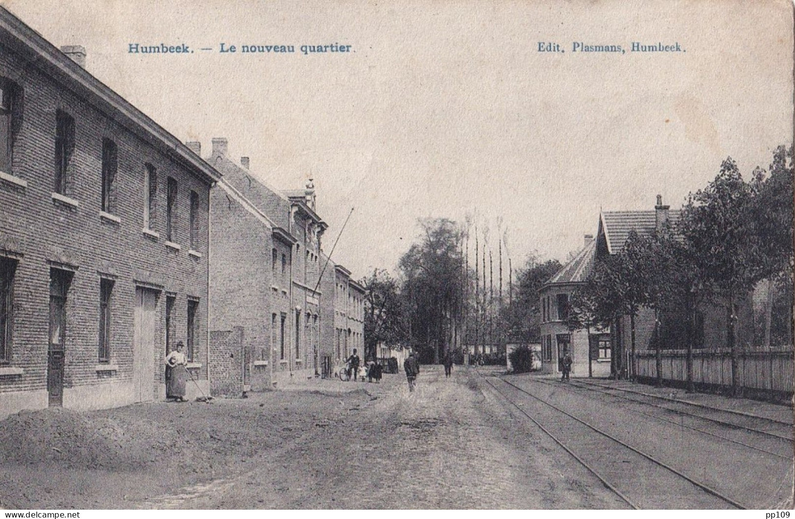 HUMBEEK GRIMBERGEN  Le Nouveau Quartier  Obl 1906 Rail Tram - Grimbergen