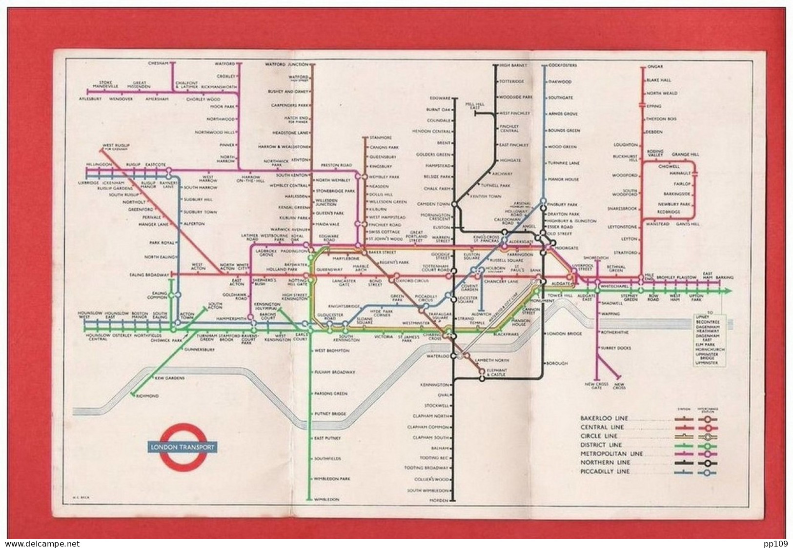 Great Britain RAILWAYS LONDON Transport Diagram Of Lines January 1953 - Europe