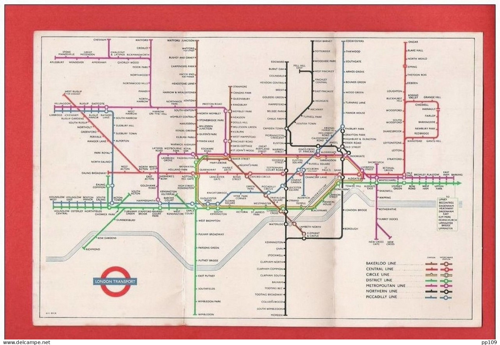 Great Britain RAILWAYS LONDON Transport Diagram Of Lines January 1953 - Europa