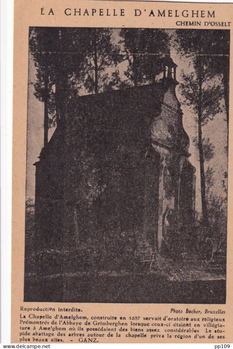 Chapelle D'AMELGHEM Chemin D'Osselt  MEYSSE MEISE Domaine Royal BOUCHOUT - Meise